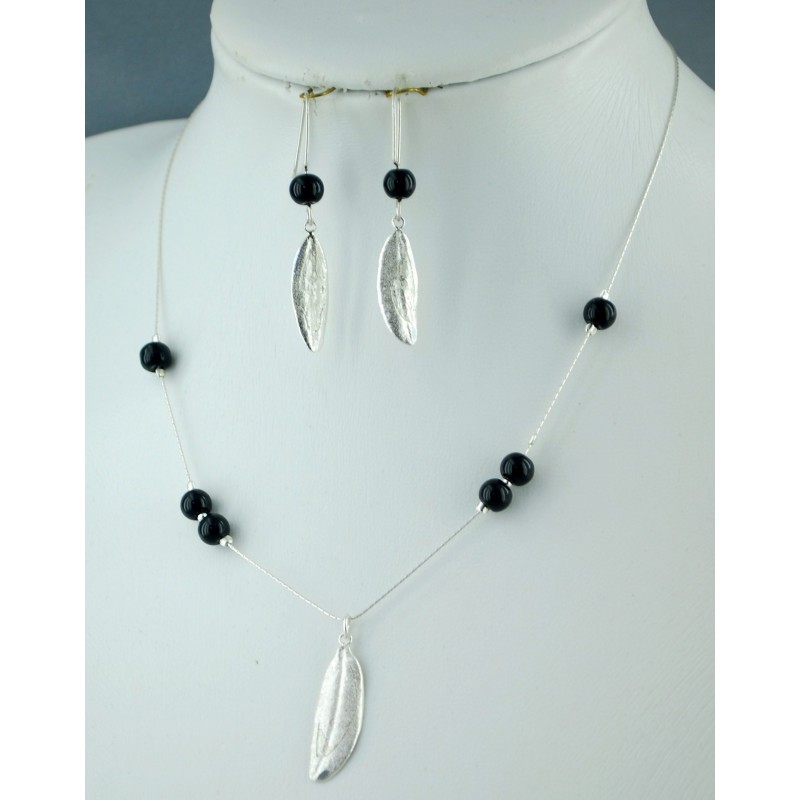 Sterling Silver and Semi-Precious Stone Beaded Chain Necklace